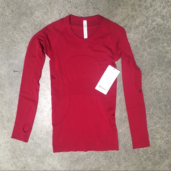 lululemon athletica Tops - NWT Lululemon Long Sleeve Swiftly 4 Ruby Red